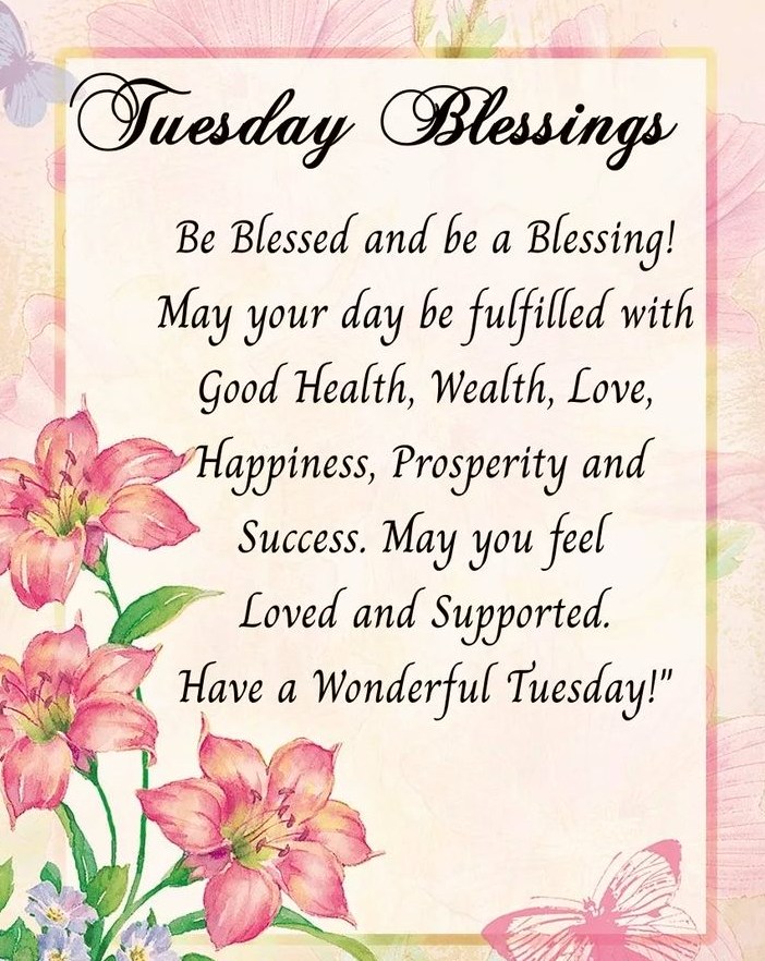 blessings for Tuesday